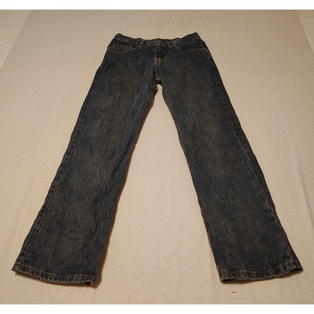 Lee Premium Select Dark Wash Straight Leg Jeans 16R Adjustable Waist 100% Cotton